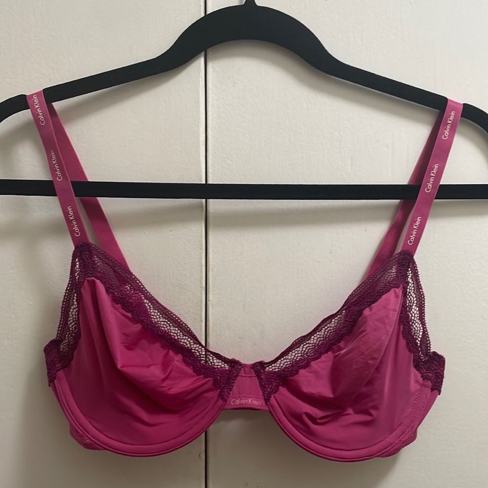 Hot Pink Calvin Klein Unlined Bra